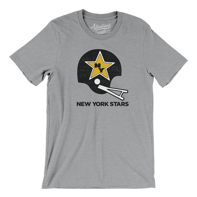 New York Stars Football Men/Unisex T-Shirt-Athletic Heather-Allegiant Goods Co. Vintage Sports Apparel