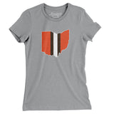 Ohio Helmet Stripes Women's T-Shirt-Allegiant Goods Co. Vintage Sports Apparel