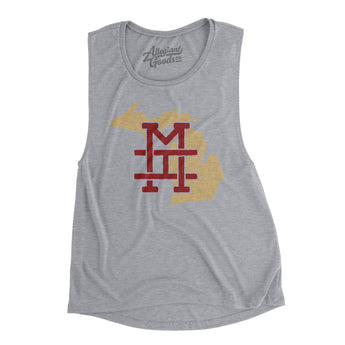 Michigan Home State Women's Flowey Scoopneck Muscle Tank-Allegiant Goods Co. Vintage Sports Apparel