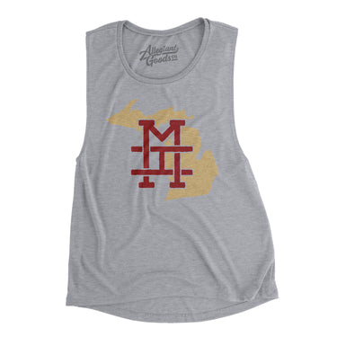 Michigan Home State Women's Flowey Scoopneck Muscle Tank-Allegiant Goods Co. Vintage Sports Apparel