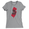 New Jersey Home State Women's T-Shirt-Athletic Heather-Allegiant Goods Co. Vintage Sports Apparel