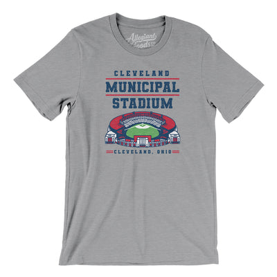 Cleveland Municipal Stadium Men/Unisex T-Shirt-Athletic Heather-Allegiant Goods Co. Vintage Sports Apparel