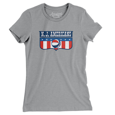 New Jersey Americans Basketball Women's T-Shirt-Athletic Heather-Allegiant Goods Co. Vintage Sports Apparel