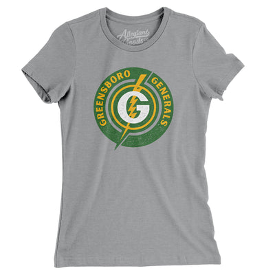 Greensboro Generals Hockey Women's T-Shirt-Athletic Heather-Allegiant Goods Co. Vintage Sports Apparel