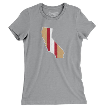 California Helmet Stripes Women's T-Shirt-Athletic Heather-Allegiant Goods Co. Vintage Sports Apparel