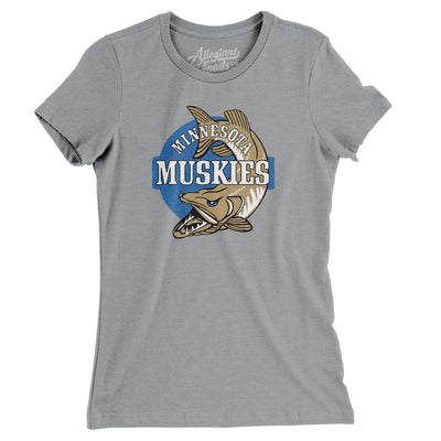 Minnesota Muskies Basketball Women's T-Shirt-Athletic Heather-Allegiant Goods Co. Vintage Sports Apparel