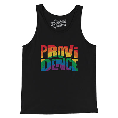 Providence Rhode Island Pride Men/Unisex Tank Top-Black-Allegiant Goods Co. Vintage Sports Apparel