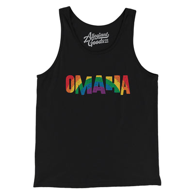 Omaha Nebraska Pride Men/Unisex Tank Top-Black-Allegiant Goods Co. Vintage Sports Apparel