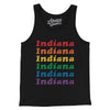 Indiana Pride Men/Unisex Tank Top-Black-Allegiant Goods Co. Vintage Sports Apparel