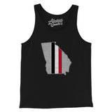 Georgia Stripes Men/Unisex Tank Top-Black-Allegiant Goods Co. Vintage Sports Apparel