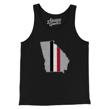 Georgia Stripes Men/Unisex Tank Top-Black-Allegiant Goods Co. Vintage Sports Apparel