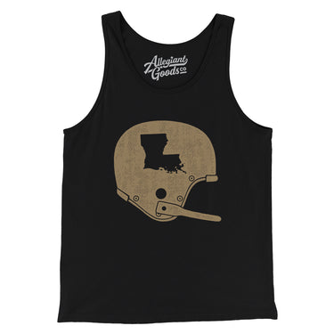Louisiana Vintage Football Helmet Men/Unisex Tank Top-Allegiant Goods Co. Vintage Sports Apparel