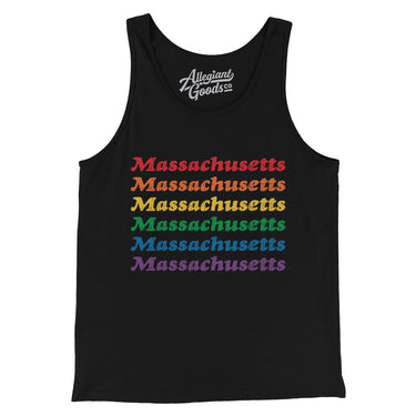 Massachusetts Pride Men/Unisex Tank Top-Allegiant Goods Co. Vintage Sports Apparel