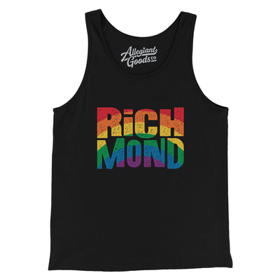 Richmond Virginia Pride Men/Unisex Tank Top-Black-Allegiant Goods Co. Vintage Sports Apparel