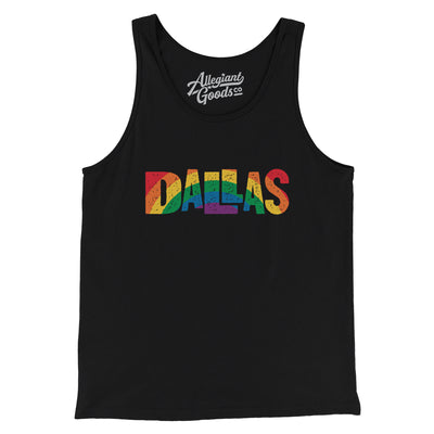 Dallas Texas Pride Men/Unisex Tank Top-Black-Allegiant Goods Co. Vintage Sports Apparel