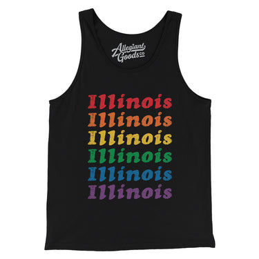 Illinois Pride Men/Unisex Tank Top-Allegiant Goods Co. Vintage Sports Apparel