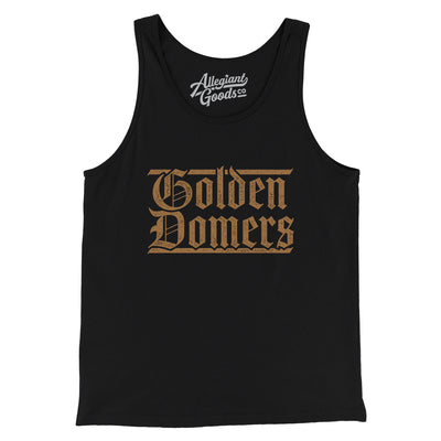 Golden Domers Men/Unisex Tank Top-Black-Allegiant Goods Co. Vintage Sports Apparel