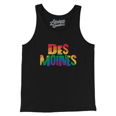 Des Moines Iowa Pride Men/Unisex Tank Top-Allegiant Goods Co. Vintage Sports Apparel