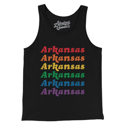 Arkansas Pride Men/Unisex Tank Top-Black-Allegiant Goods Co. Vintage Sports Apparel