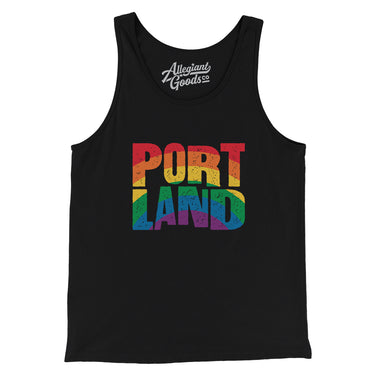 Portland Oregon Pride Men/Unisex Tank Top-Allegiant Goods Co. Vintage Sports Apparel
