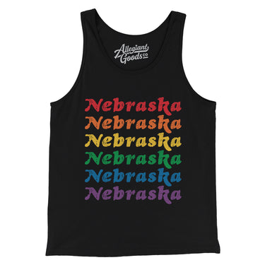 Nebraska Pride Men/Unisex Tank Top-Allegiant Goods Co. Vintage Sports Apparel
