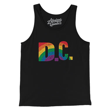Washington D.C Pride Men/Unisex Tank Top-Black-Allegiant Goods Co. Vintage Sports Apparel