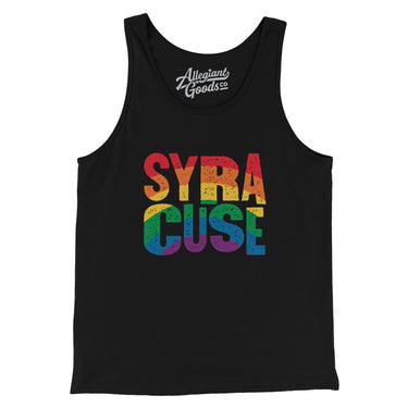 Syracuse New York Pride Men/Unisex Tank Top-Allegiant Goods Co. Vintage Sports Apparel
