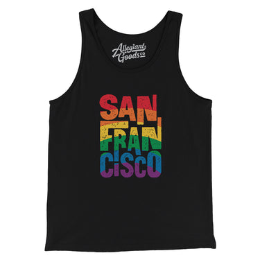 San Francisco California Pride Men/Unisex Tank Top-Allegiant Goods Co. Vintage Sports Apparel