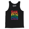 San Francisco California Pride Men/Unisex Tank Top-Black-Allegiant Goods Co. Vintage Sports Apparel