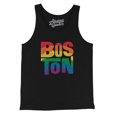 Boston Massachusetts Pride Men/Unisex Tank Top-Allegiant Goods Co. Vintage Sports Apparel