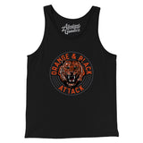 Orange & Black Attack Men/Unisex Tank Top-Allegiant Goods Co. Vintage Sports Apparel