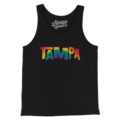 Tampa Florida Pride Men/Unisex Tank Top-Black-Allegiant Goods Co. Vintage Sports Apparel