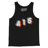 San Francisco 415 Area Code Men/Unisex Tank Top-Black-Allegiant Goods Co. Vintage Sports Apparel