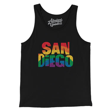 San Diego California Pride Men/Unisex Tank Top-Allegiant Goods Co. Vintage Sports Apparel