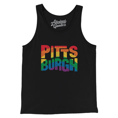 Pittsburgh Pennsylvania Pride Men/Unisex Tank Top-Black-Allegiant Goods Co. Vintage Sports Apparel