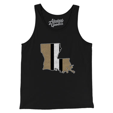 Louisiana Helmet Stripes Men/Unisex Tank Top-Allegiant Goods Co. Vintage Sports Apparel