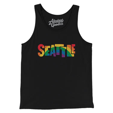 Seattle Washington Pride Men/Unisex Tank Top-Allegiant Goods Co. Vintage Sports Apparel