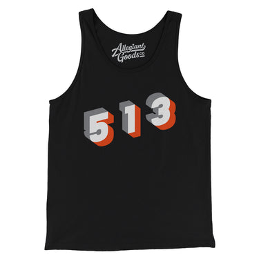 Cincinnati 513 Area Code Men/Unisex Tank Top-Allegiant Goods Co. Vintage Sports Apparel