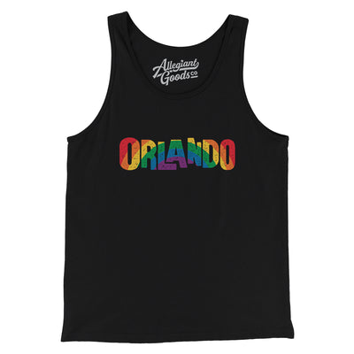Orlando Florida Pride Men/Unisex Tank Top-Black-Allegiant Goods Co. Vintage Sports Apparel