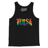 Tulsa Oklahoma Pride Men/Unisex Tank Top-Black-Allegiant Goods Co. Vintage Sports Apparel