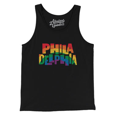 Philadelphia Pennsylvania Pride Men/Unisex Tank Top-Black-Allegiant Goods Co. Vintage Sports Apparel