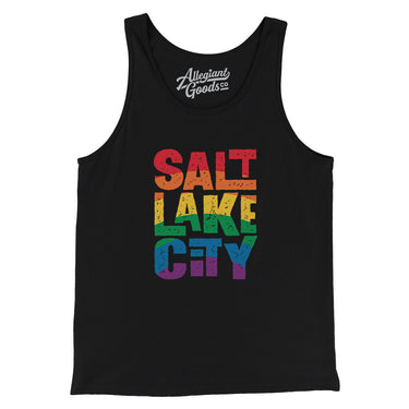 Salt Lake City Utah Pride Men/Unisex Tank Top-Allegiant Goods Co. Vintage Sports Apparel
