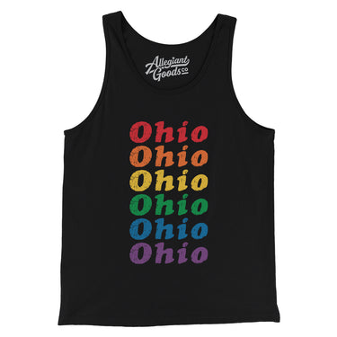 Ohio Pride Men/Unisex Tank Top-Black-Allegiant Goods Co. Vintage Sports Apparel