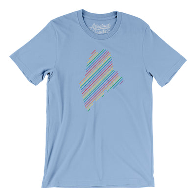 Maine Pride State Men/Unisex T-Shirt-Baby Blue-Allegiant Goods Co. Vintage Sports Apparel