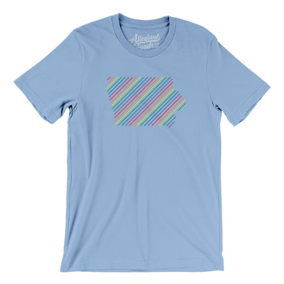 Iowa Pride State Men/Unisex T-Shirt-Baby Blue-Allegiant Goods Co. Vintage Sports Apparel
