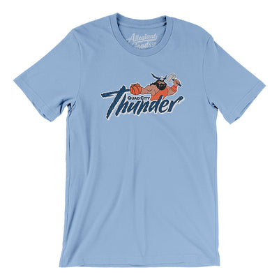 Quad City Thunder Basketball Men/Unisex T-Shirt-Baby Blue-Allegiant Goods Co. Vintage Sports Apparel