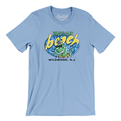 Dinosaur Beach Amusement Park Men/Unisex T-Shirt-Baby Blue-Allegiant Goods Co. Vintage Sports Apparel