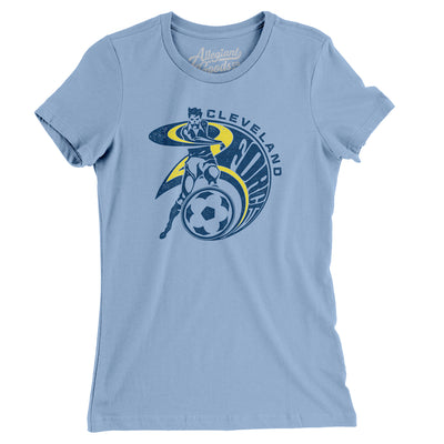 Cleveland Force Soccer Women's T-Shirt-Baby Blue-Allegiant Goods Co. Vintage Sports Apparel