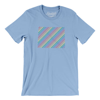 Wyoming Pride State Men/Unisex T-Shirt-Baby Blue-Allegiant Goods Co. Vintage Sports Apparel