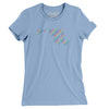 Maryland Pride State Women's T-Shirt-Baby Blue-Allegiant Goods Co. Vintage Sports Apparel